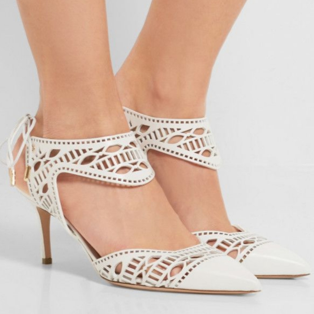 Nicholas Kirkwood Leda laser cut lase up pumps